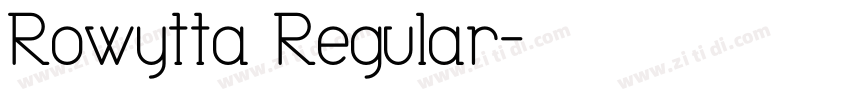 Rowytta Regular字体转换
